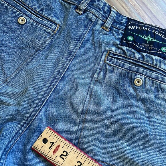 Bugle Boy Special Forces Cargo Jeans Light Wash Denim Vintage 90s 32" Waist - Picture 9 of 9
